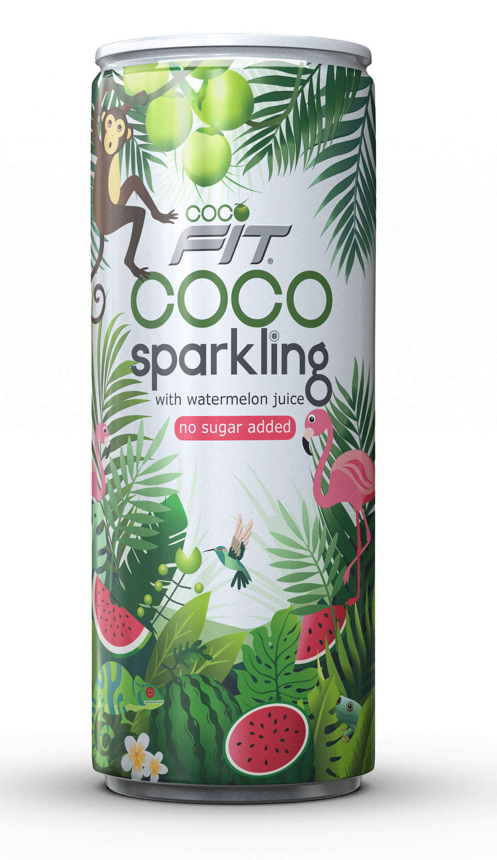 Cocofit –  SPARKLING KOKOSNUSSWASSER MIT WASSERMELONE Aludose 24 pcs (Karton)
