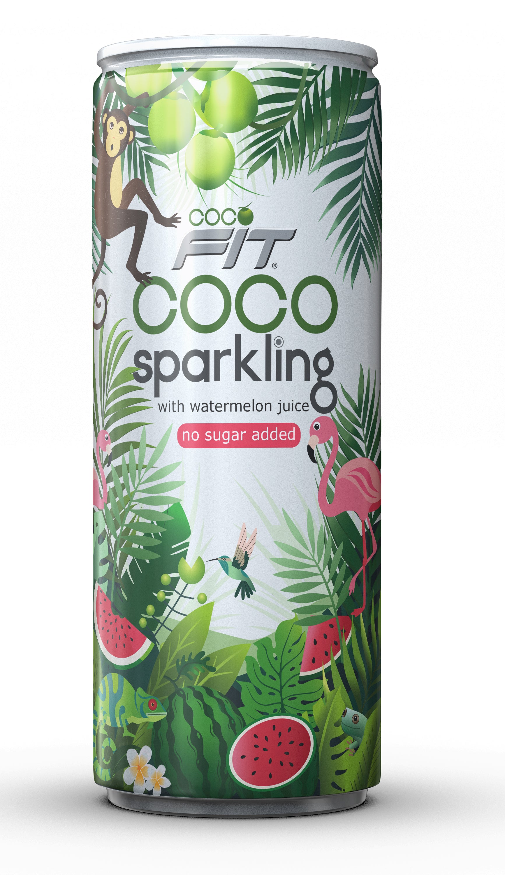 Cocofit –  SPARKLING KOKOSNUSSWASSER MIT WASSERMELONE Aludose 24 pcs (Karton)