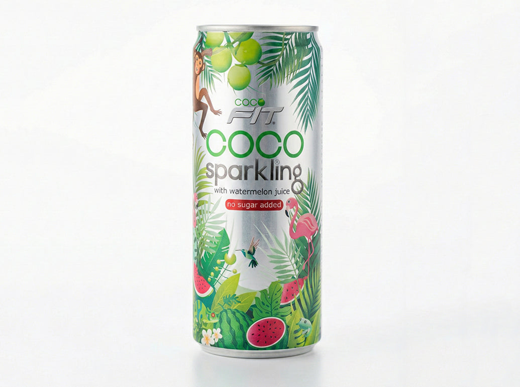 Cocofit – SPARKLING KOKOSNUSSWASSER MIT WASSERMELONE Aludose 6 pcs