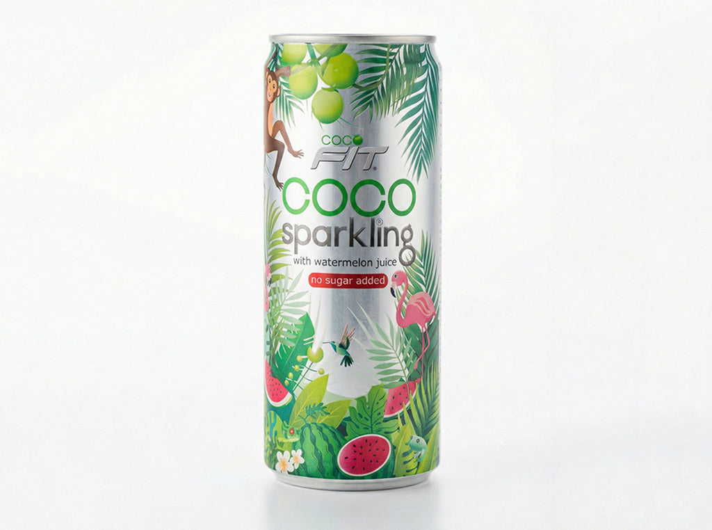 Cocofit –  SPARKLING KOKOSNUSSWASSER MIT WASSERMELONE Aludose 6 pcs