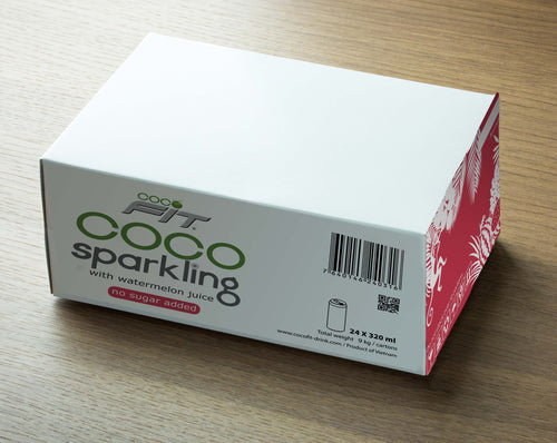 Cocofit –  SPARKLING KOKOSNUSSWASSER MIT WASSERMELONE Aludose 24 pcs (Karton)
